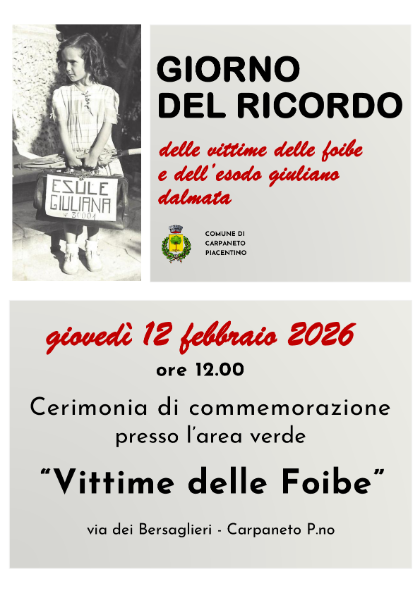 Giorno del Ricordo 2026