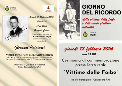 Giorni della Memoria e del Ricordo 2026