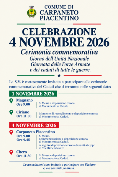 celebrazione 4 novembre