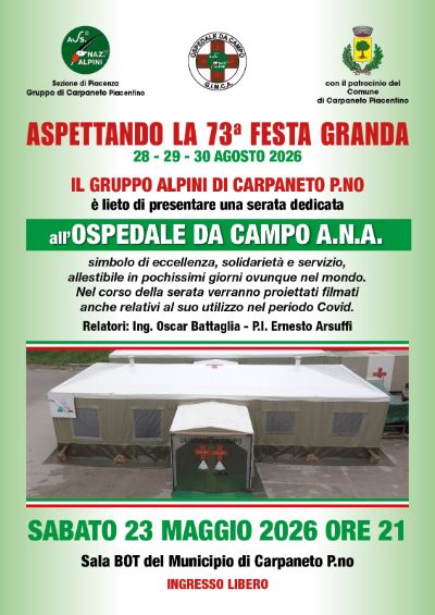 Locandina Serata Ospedale da Campo ANA