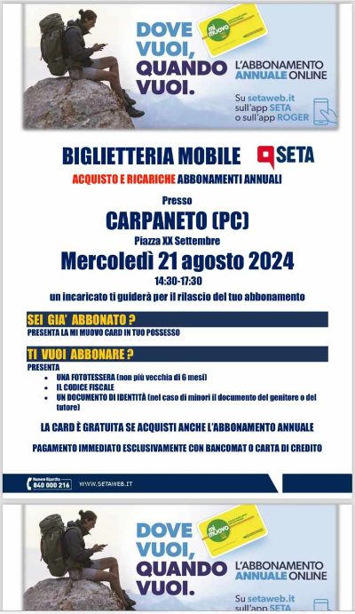 AA.GG. biglietteria mobile SETA 2024