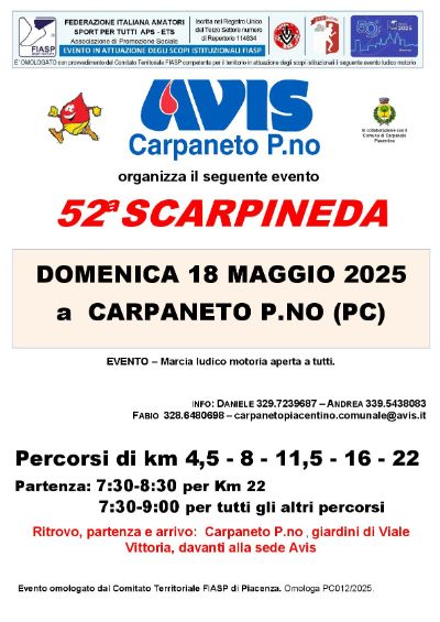 Carpaneto - Scarpineda - volantino 2025