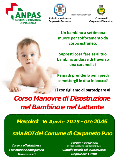 SCS - Locandina Corso Disostruzione Pediatrica 16 APR 2025