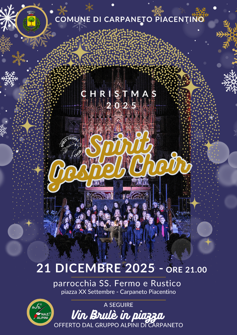 CONCERTO GOSPEL NATALE 21 DIC. 2025