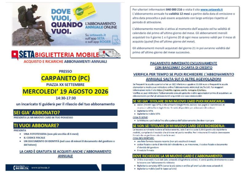SETA Volantino biglietteria 19 agosto 2026 ORIZZ-001