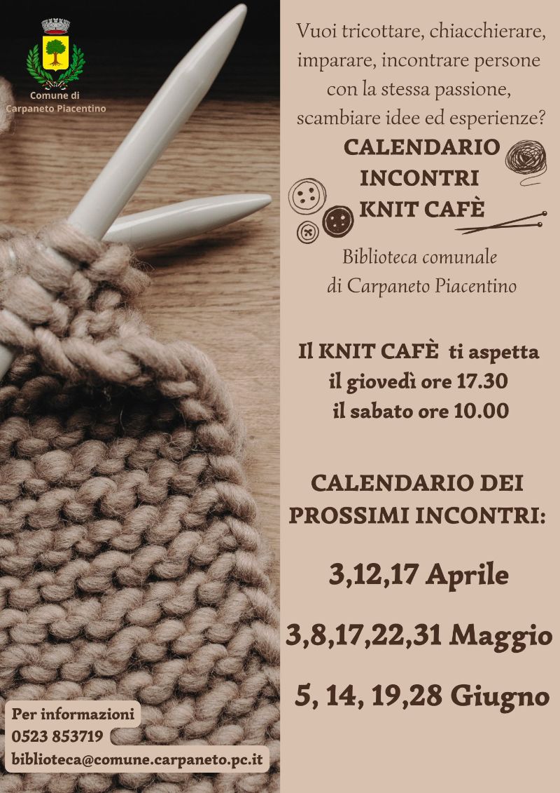 SCS - Calendario incontri Knit Cafè_Aprile-Giugno2025