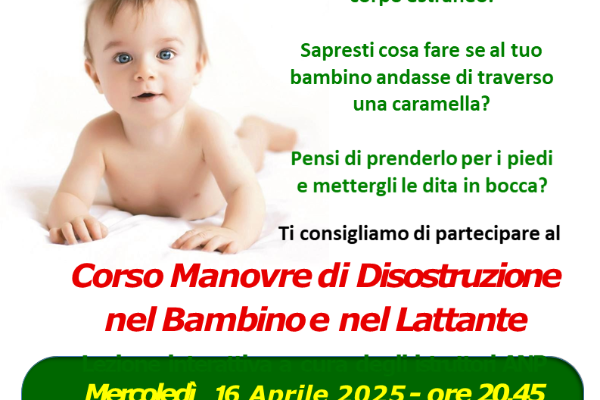 SCS - Locandina Corso Disostruzione Pediatrica 16 APR 2025
