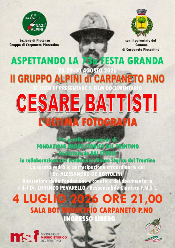 Aspettando la 73a festa Granda - Locandina 4 luglio 2026