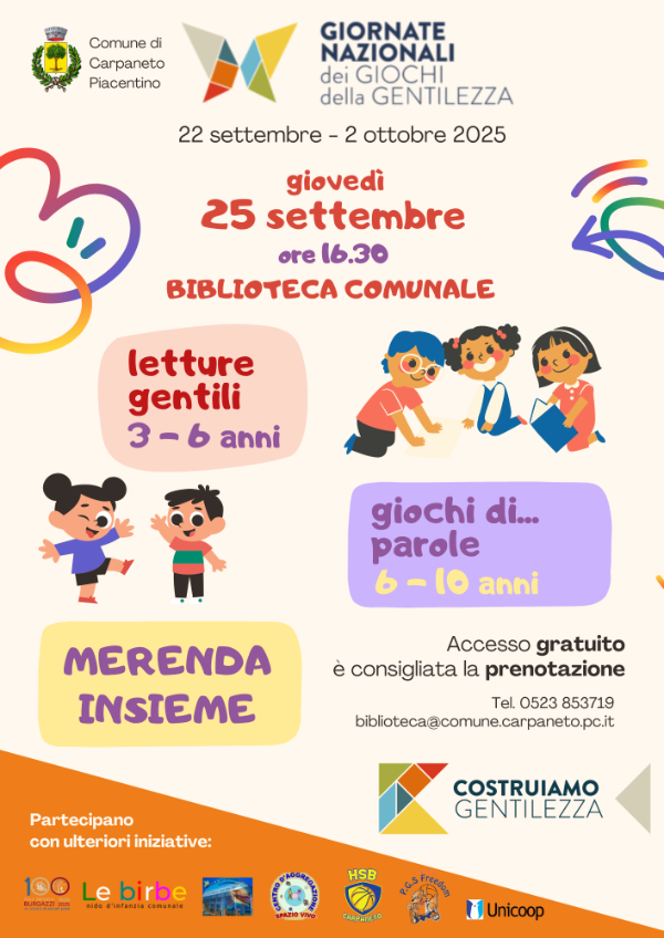 SCS Giochi della Gentilezza 2025 - Locandina