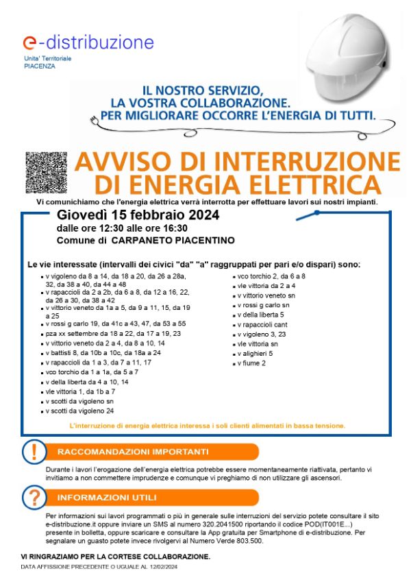 volantino interruzione energia elettrica volantino interruzione energia elettrica